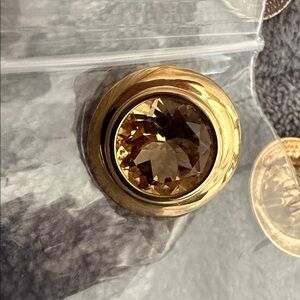 14 karat gold citrine earrings.